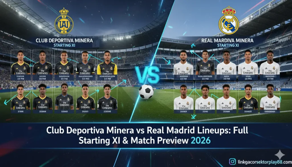 Club Deportiva Minera vs Real Madrid Lineups