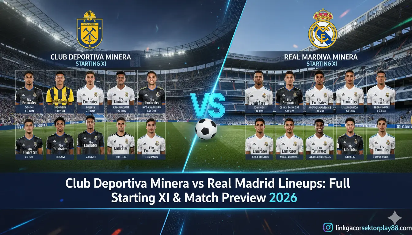 Read more about the article Club Deportiva Minera vs Real Madrid Lineups: Full Starting XI & Match Preview 2026